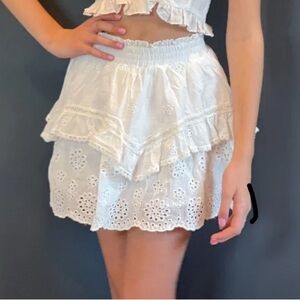 🤍KatieJ NYC 🤍tween LONNIE EYELET SKIRT 🤍medium size 10🤍